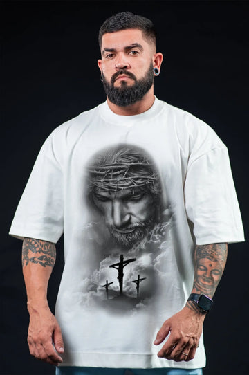 Camiseta Oversized Cross Bl Faith