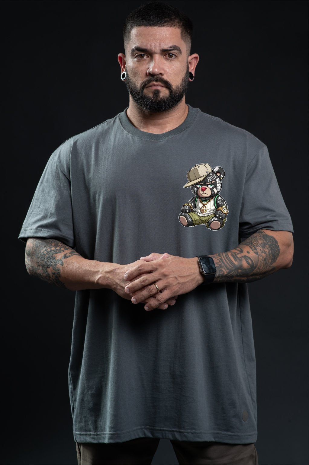 Camiseta Boss Life Rap Bear Frente e Costas