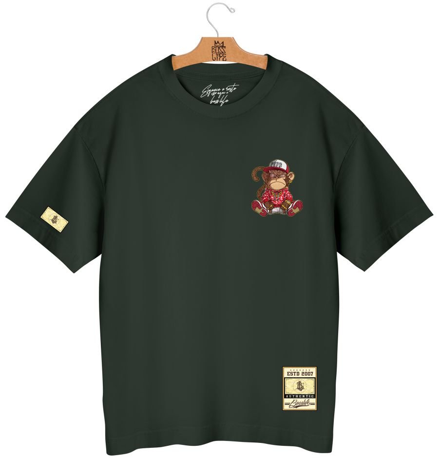Camiseta Oversized Boss Life Style Kong 2 Frente e Costas