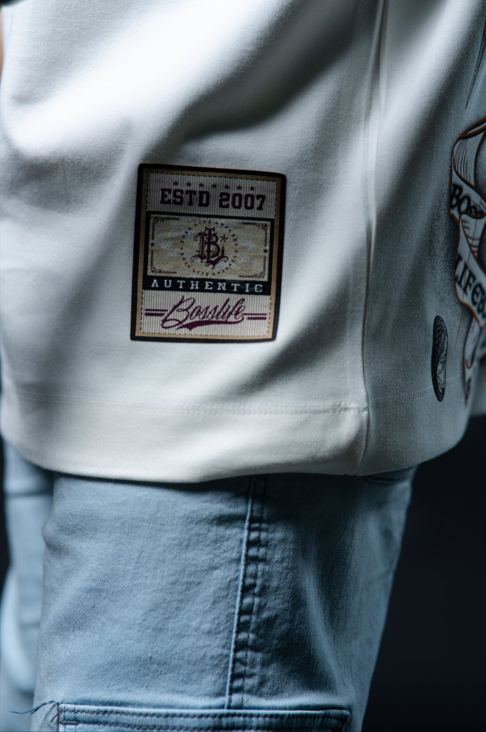 Camiseta Oversized Arcanjos Bl Faith Frente e Costas