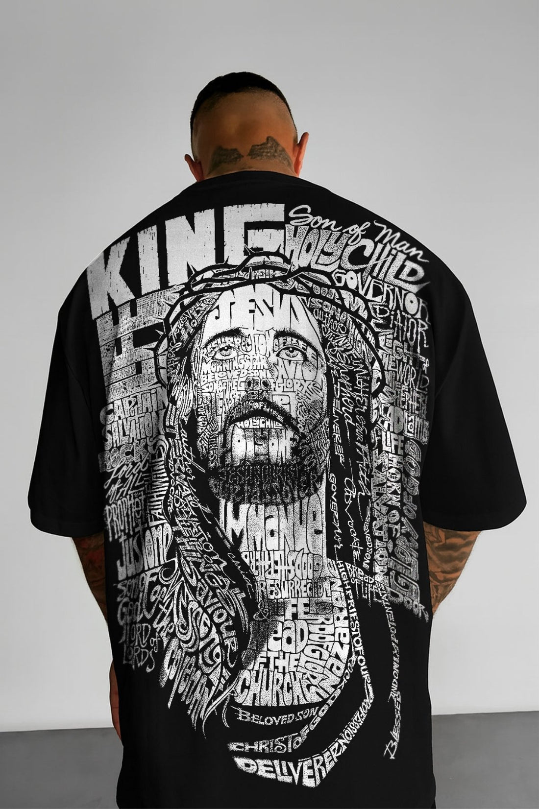 Camiseta Oversized The King BL Faith Frente e Costas