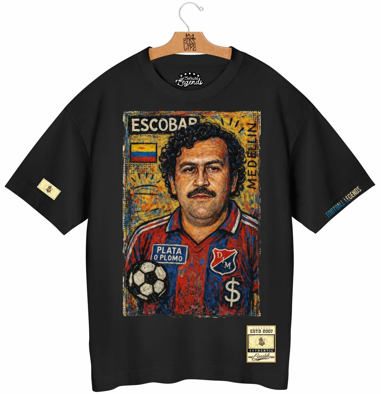 Camiseta Oversized Legends Plata o Plomo