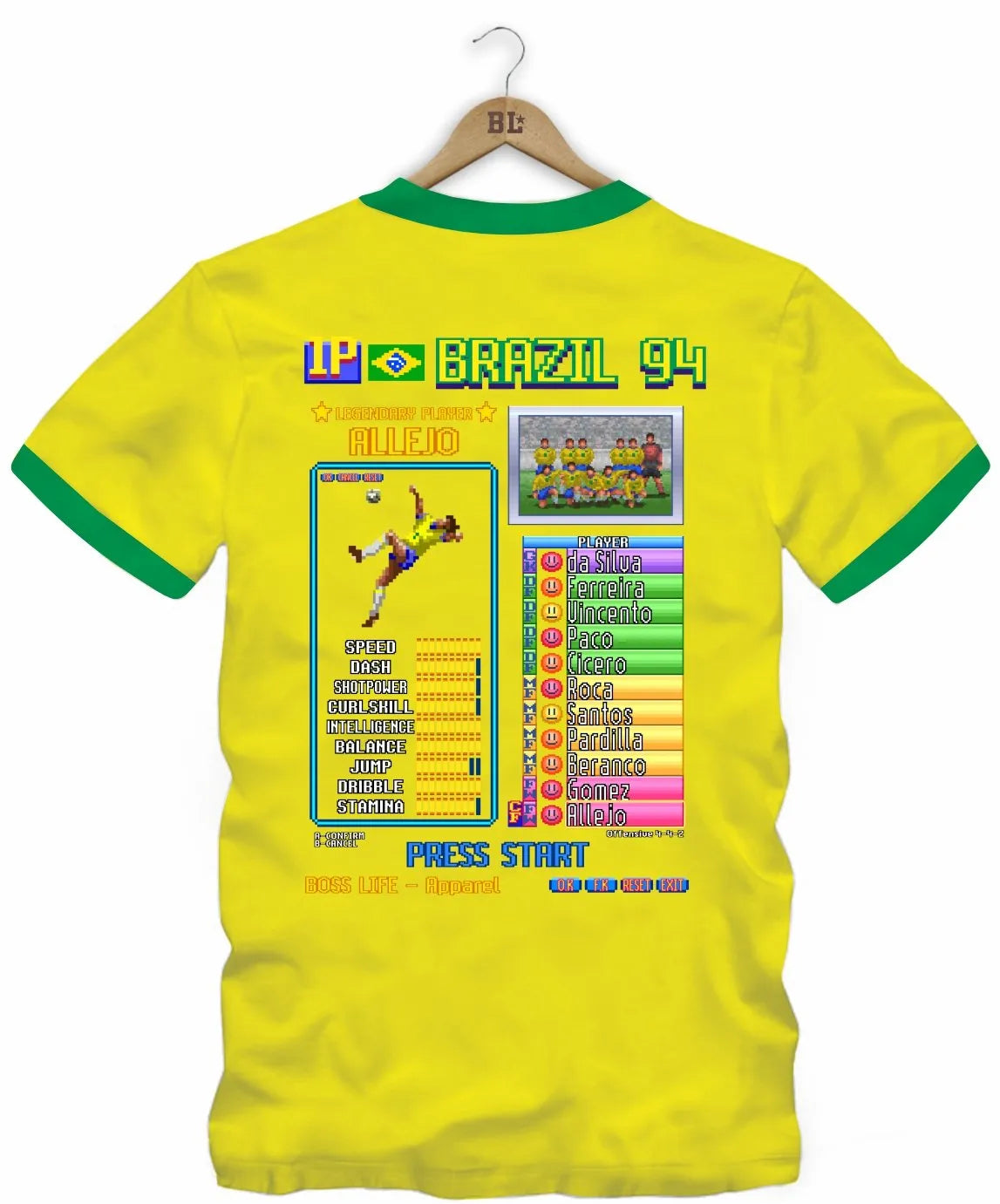 Camiseta Legends Card Allejo Frente e Costas