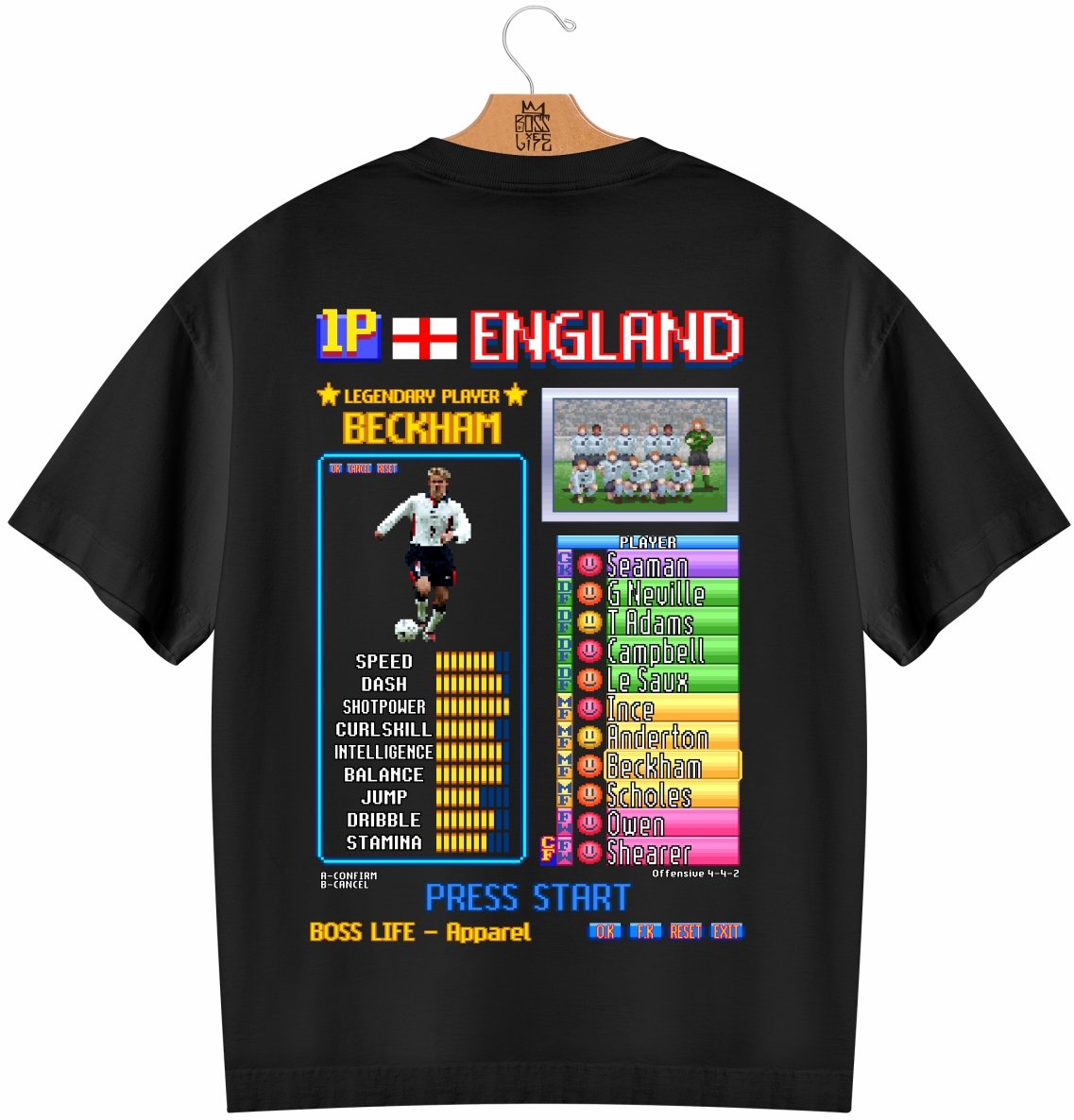 Camiseta Oversized Legends Card DB7 Frente e Costas