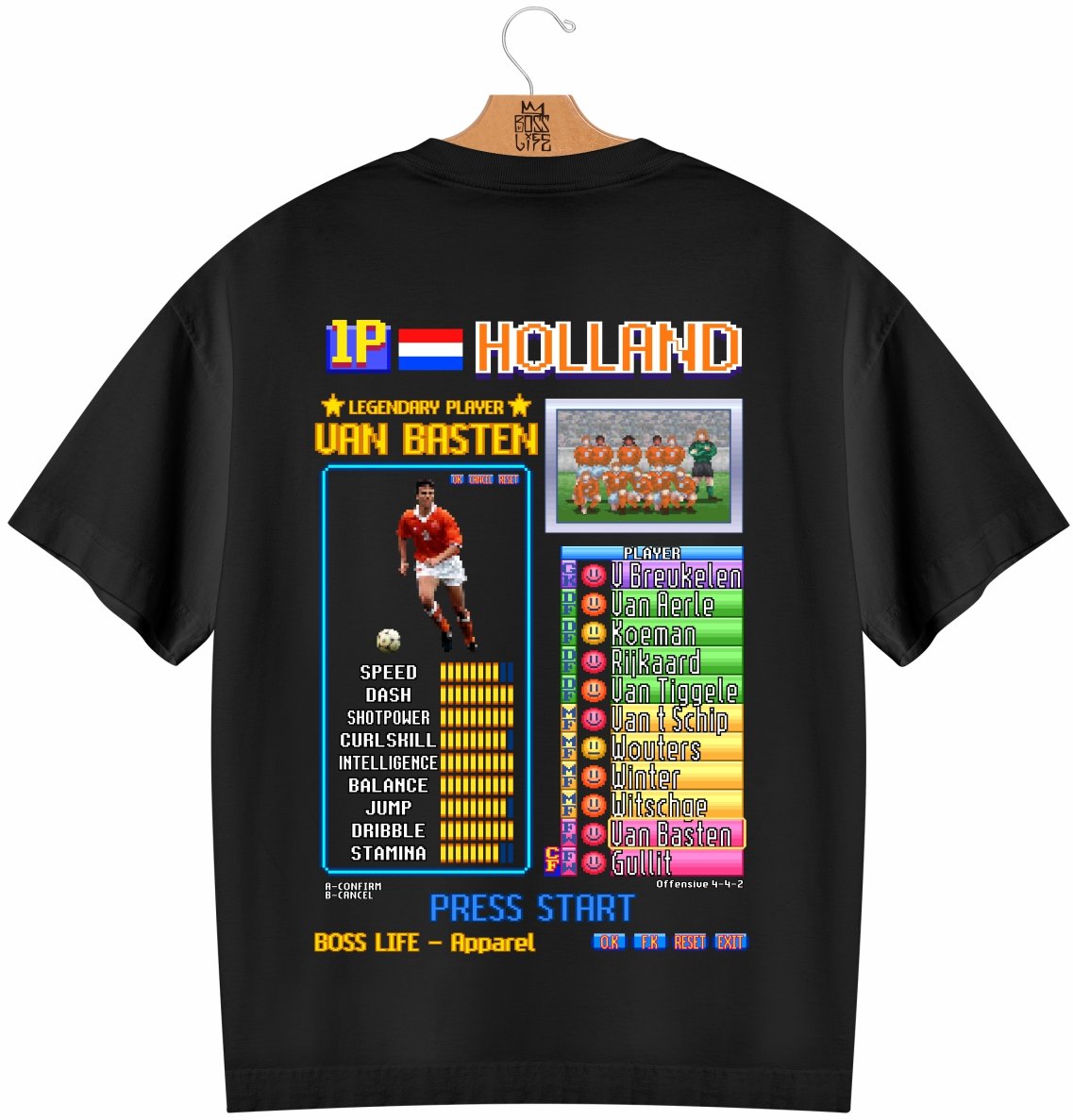 Camiseta Oversized Legends Card van Basten Frente e Costas