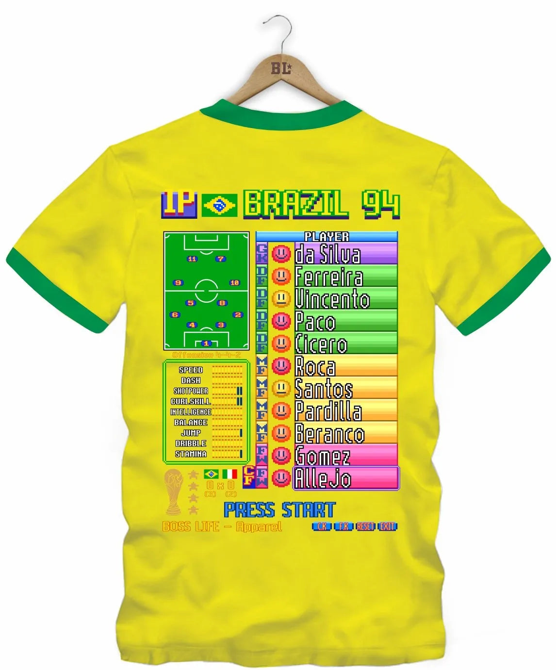 Camiseta Legends Brasil 94 Frente e Costas