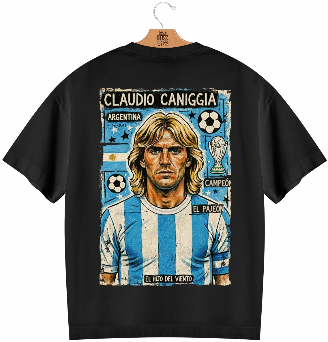 Camiseta Oversized Legends El Pájaro Frente e Costas
