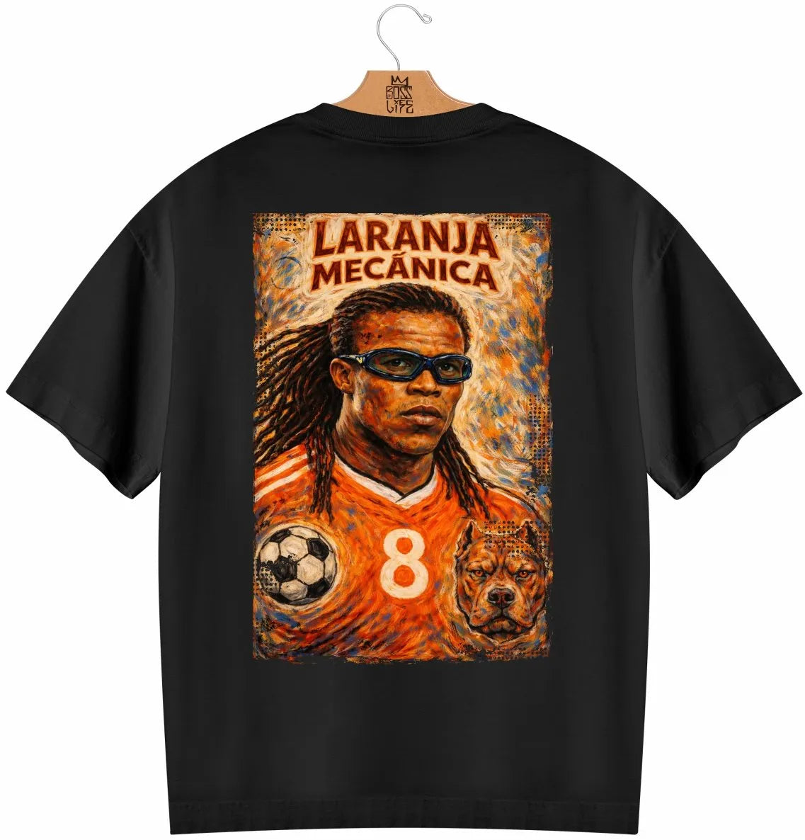 Camiseta Oversized Legends Orange Machine Frente e Costas