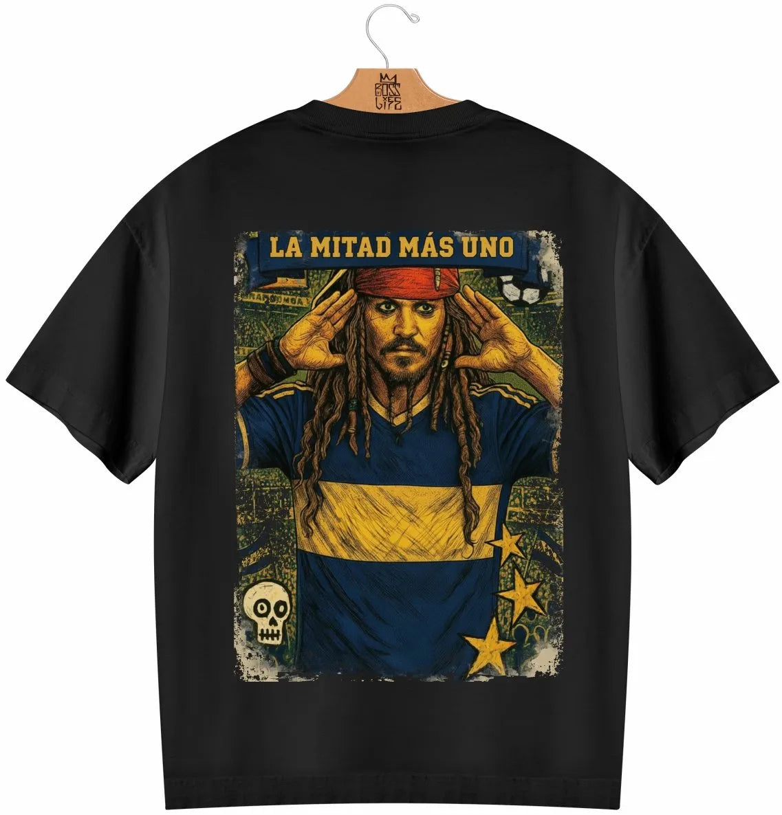 Camiseta Oversized Legends La Mitad Frente e Costas