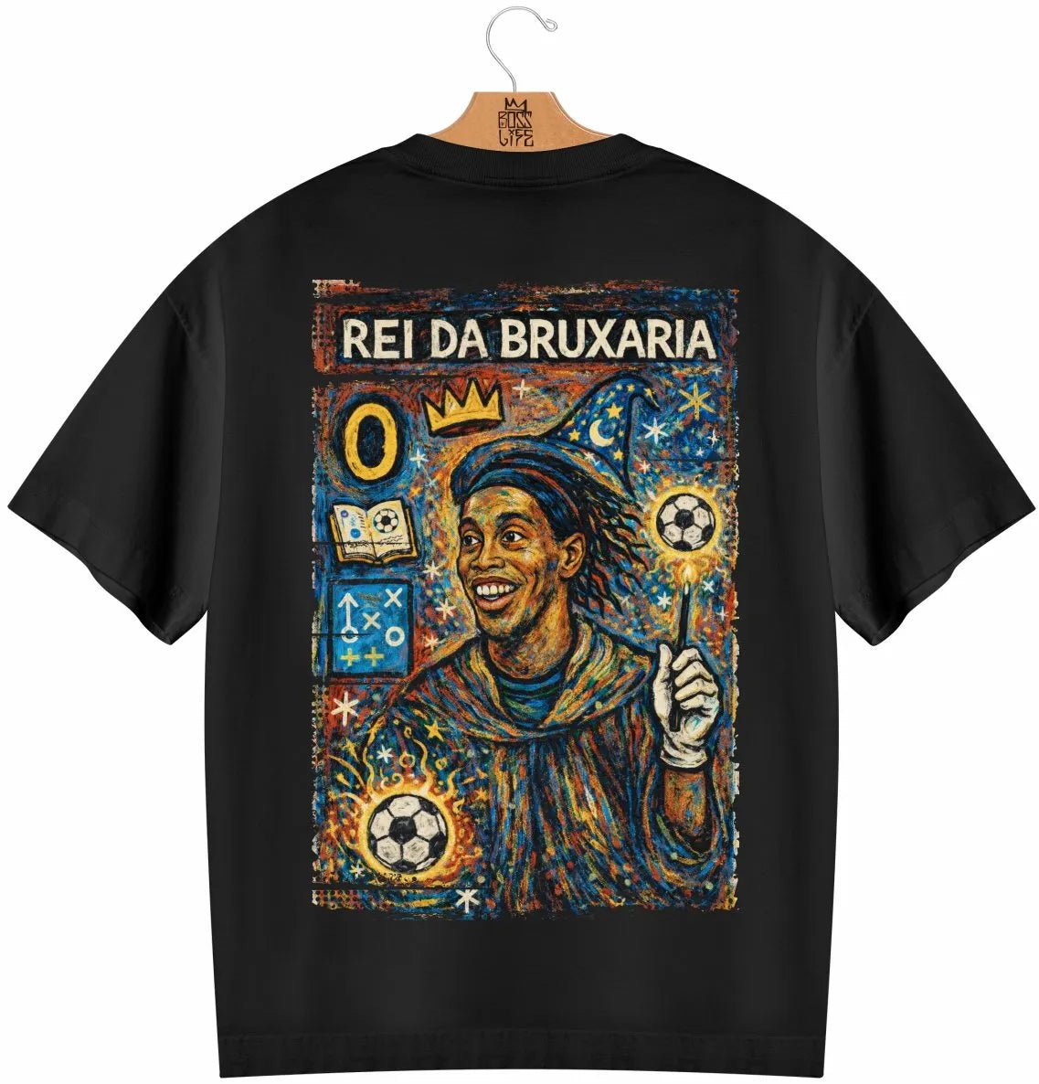 Camiseta Oversized Legends O Bruxo Frente e costas