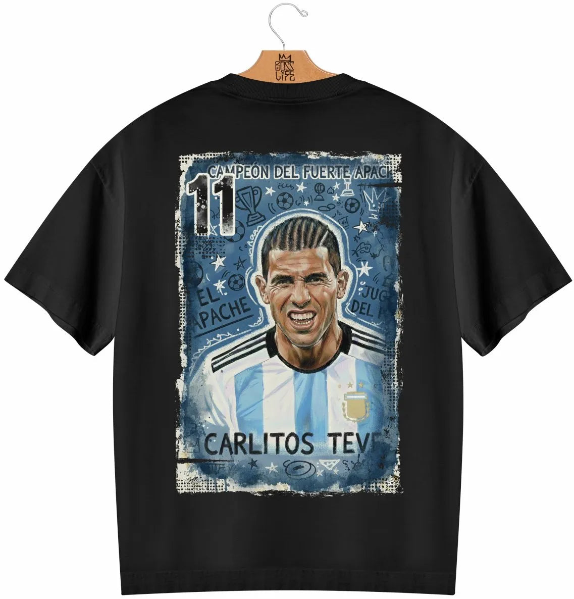 Camiseta Oversized  Legends El Apache Frente e Costas
