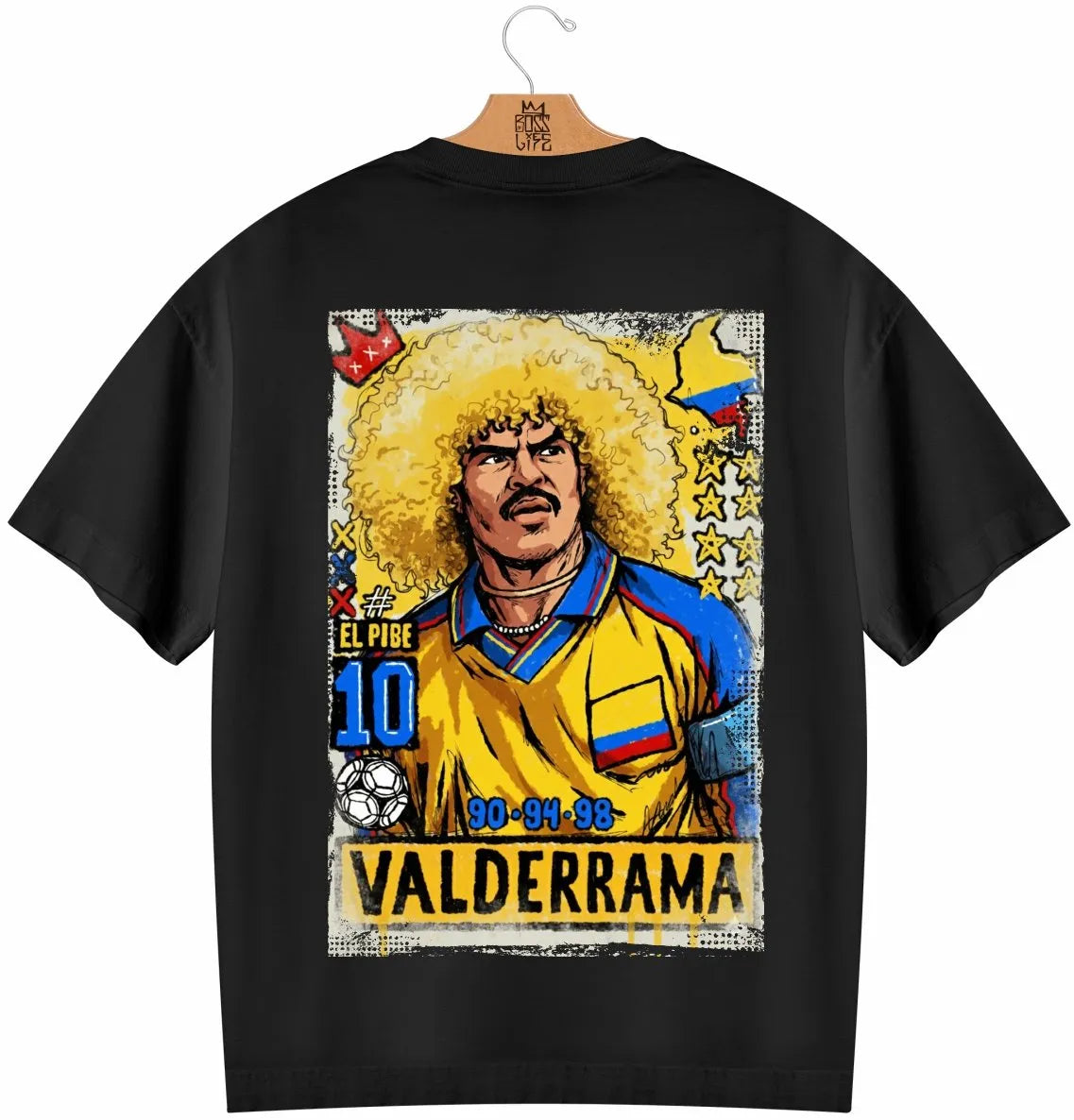 Camiseta Oversized Legends El Pibe Frente e Costas
