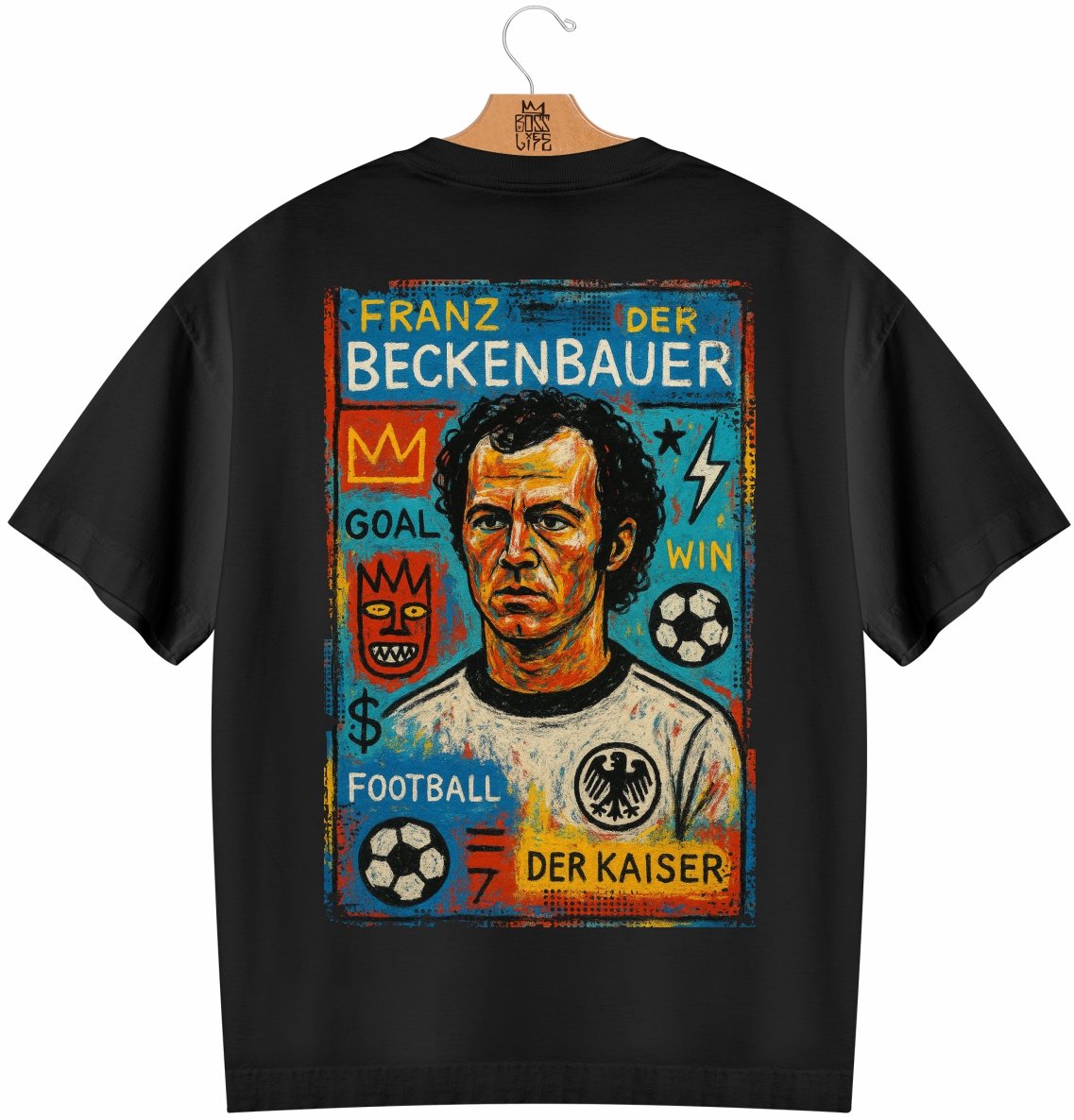 Camiseta Oversized Legends The Kaiser Frente e costas