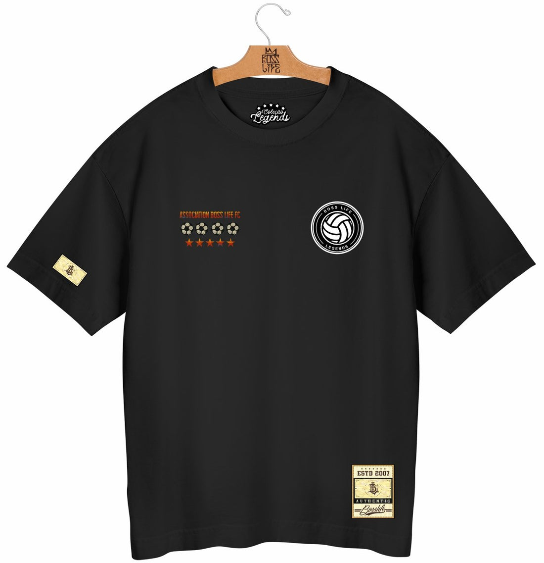 Camiseta Oversized Legends The Kaiser Frente e costas