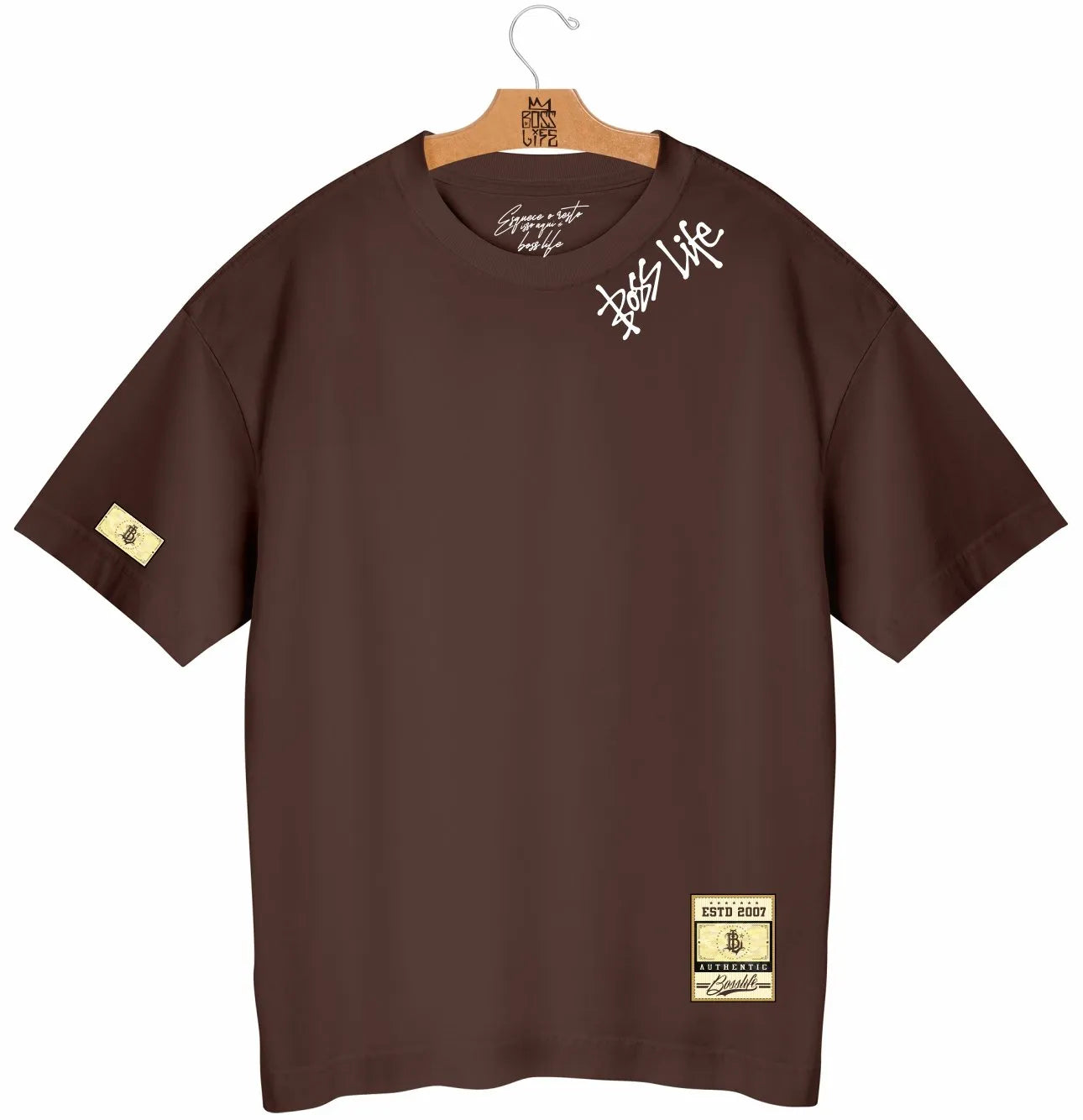 Camiseta Oversized  Boss Life Signature Ink Tag