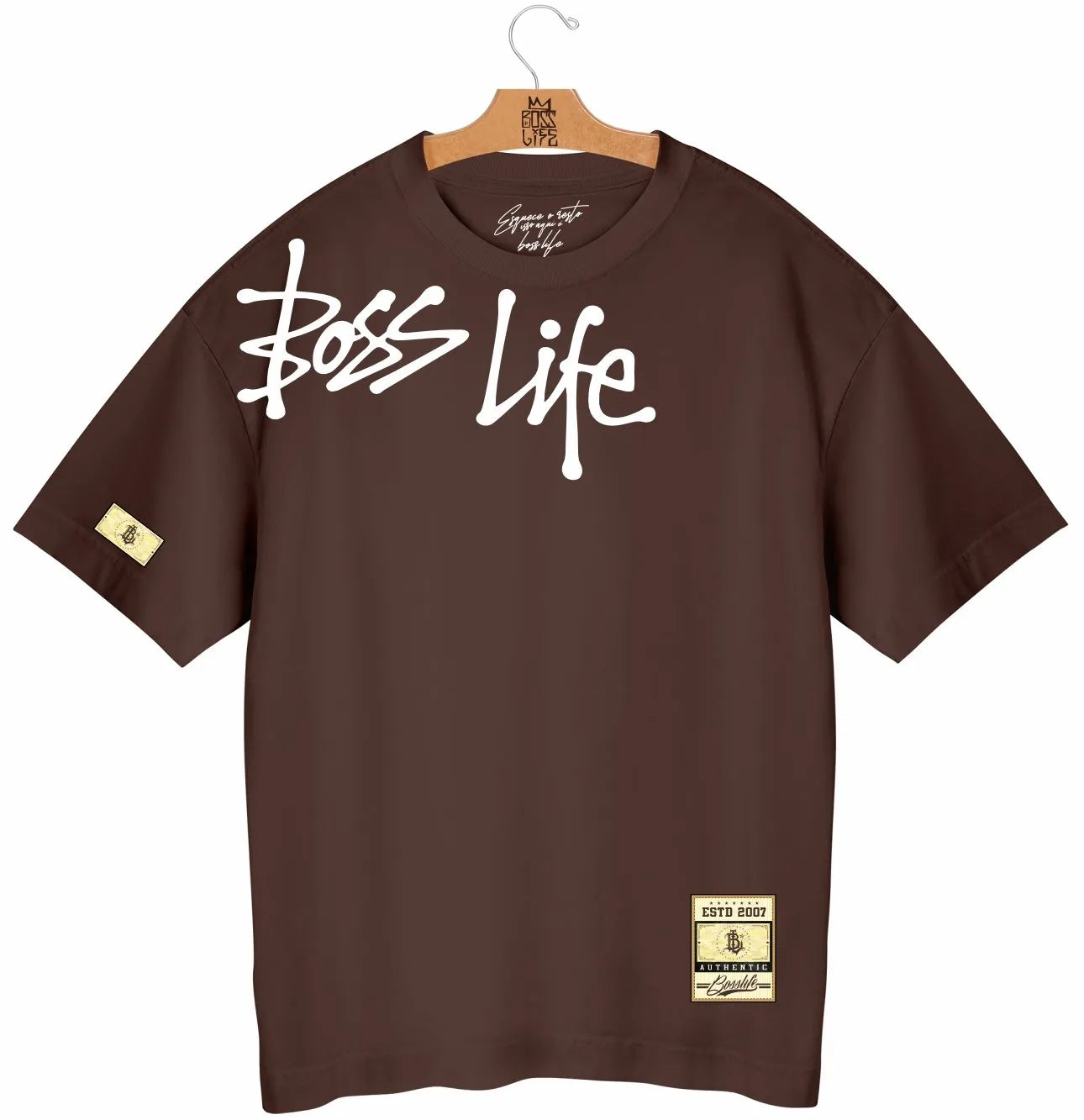 Camiseta Oversized  Boss Life Signature Ink