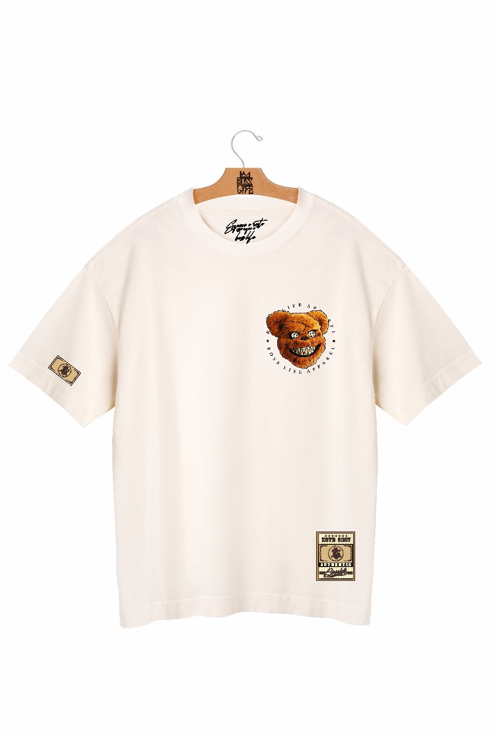Camiseta Oversized Wild Bear Frente e Costas