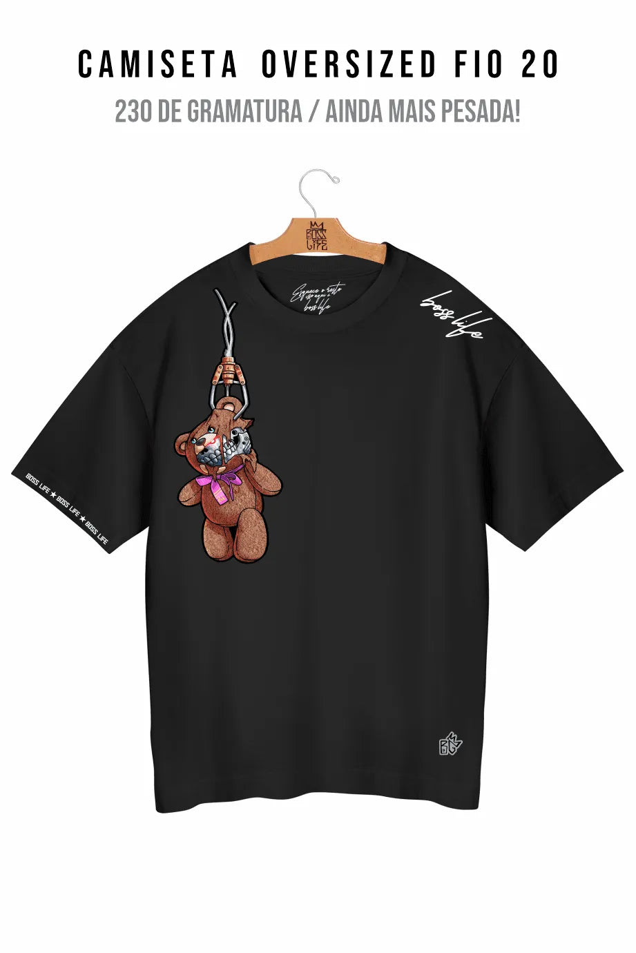 Camiseta Oversized Bl Machine Bear