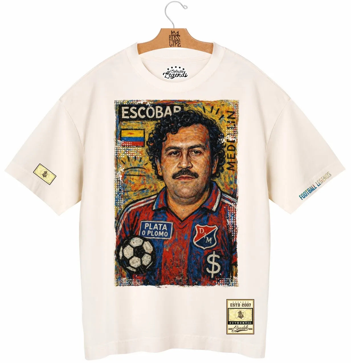 Camiseta Oversized Legends Plata o Plomo