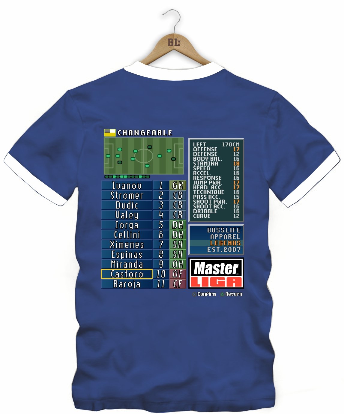 Camiseta Legends Master Liga Frente e Costas