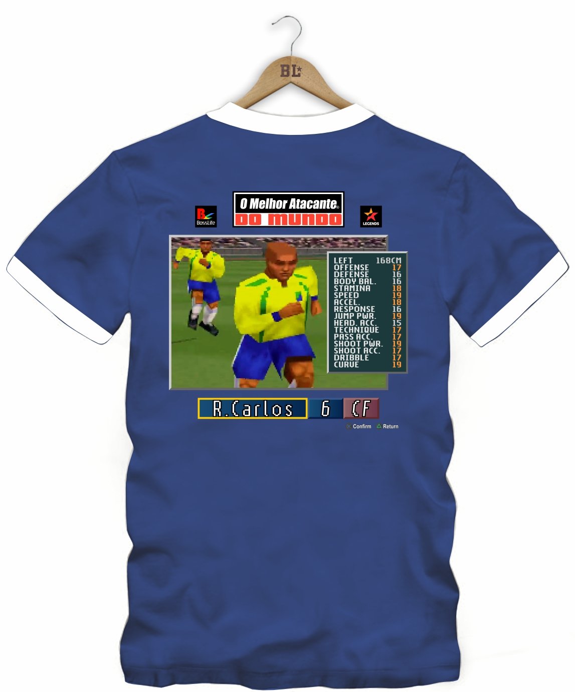 Camiseta Legends R. Carlos Frente e Costas