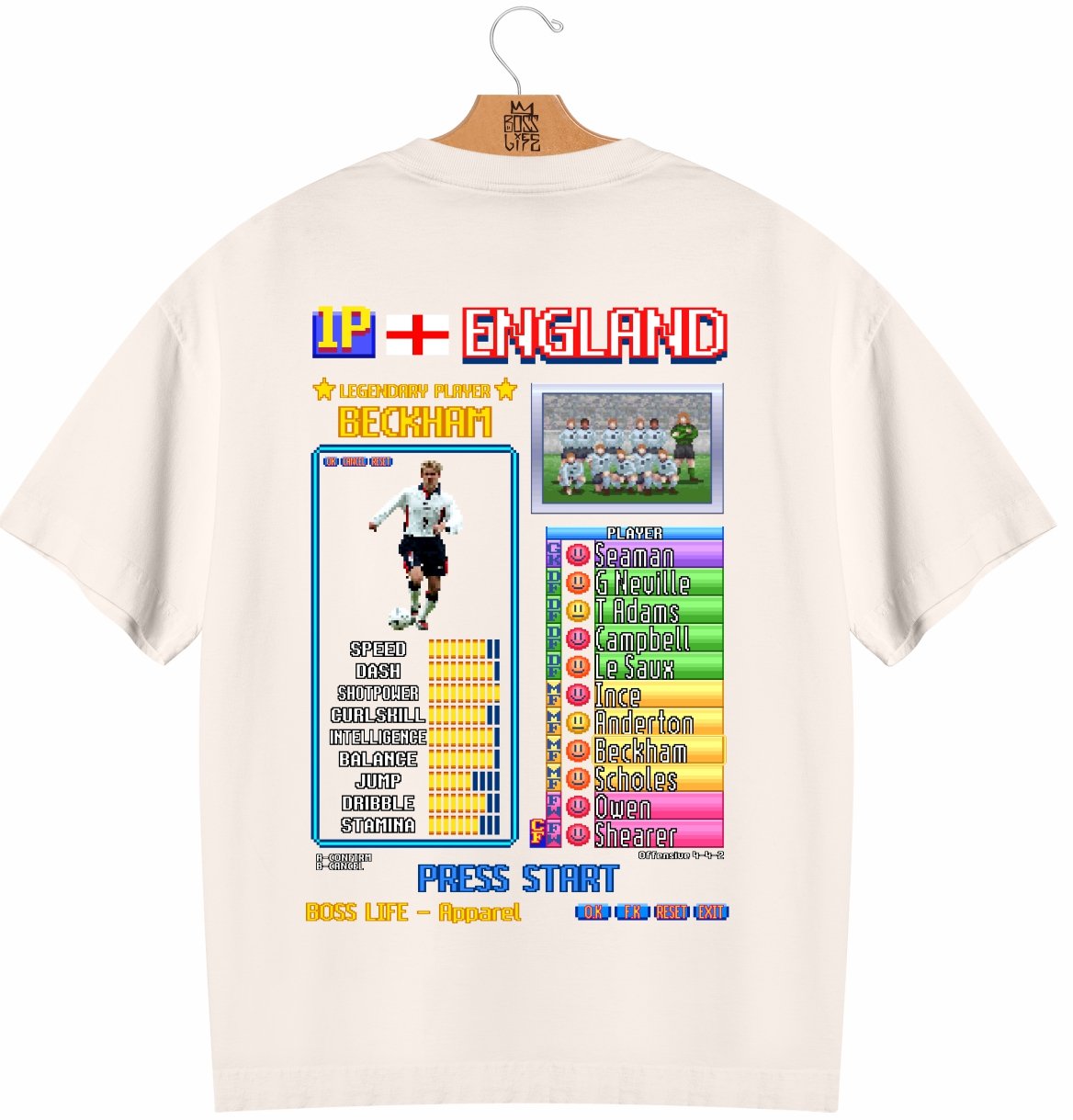 Camiseta Oversized Legends Card DB7 Frente e Costas