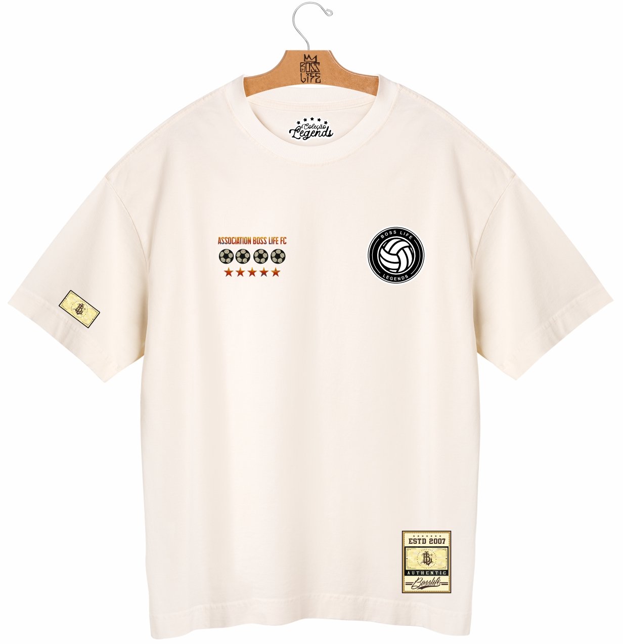 Camiseta Oversized Legends Card Del Piero  Frente e Costas