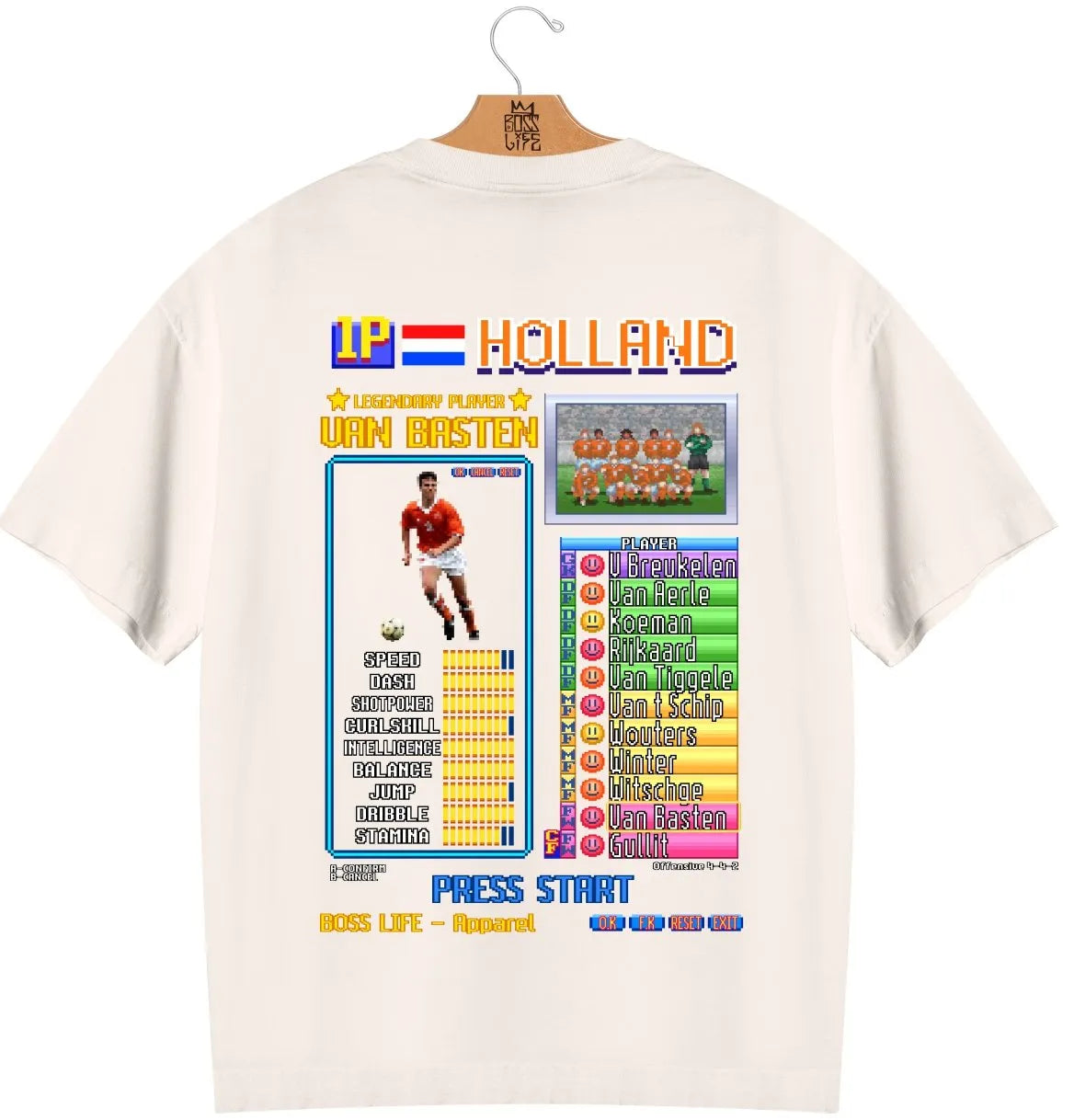 Camiseta Oversized Legends Card van Basten Frente e Costas