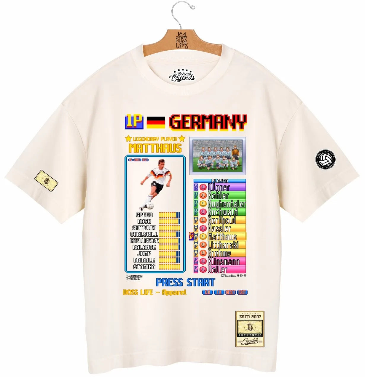 Camiseta Oversized Legends Card Matthaus