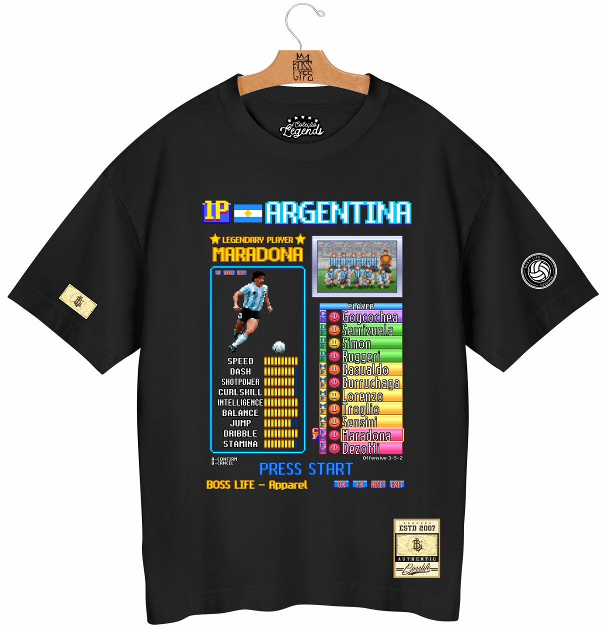 Camiseta Oversized Legends Card El Diez