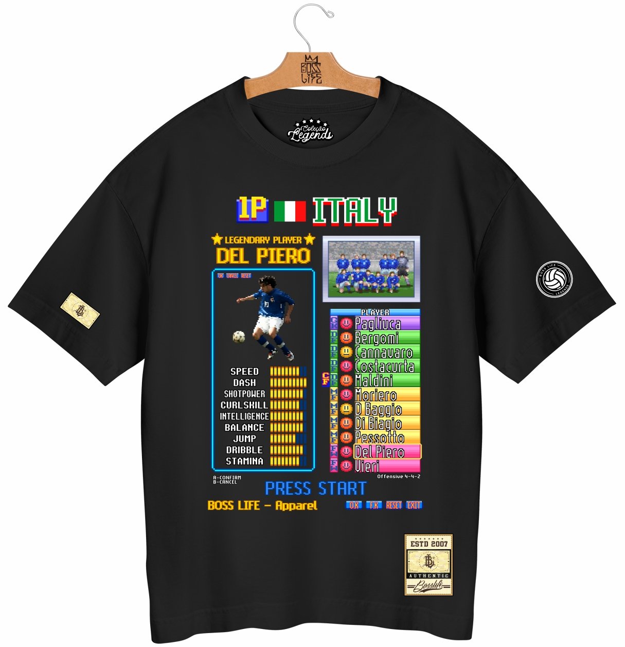 Camiseta Oversized Legends Card Del Piero