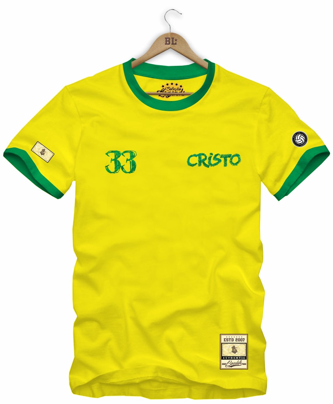Camiseta Legends Deus é Brasileiro 33 Frente e Costas