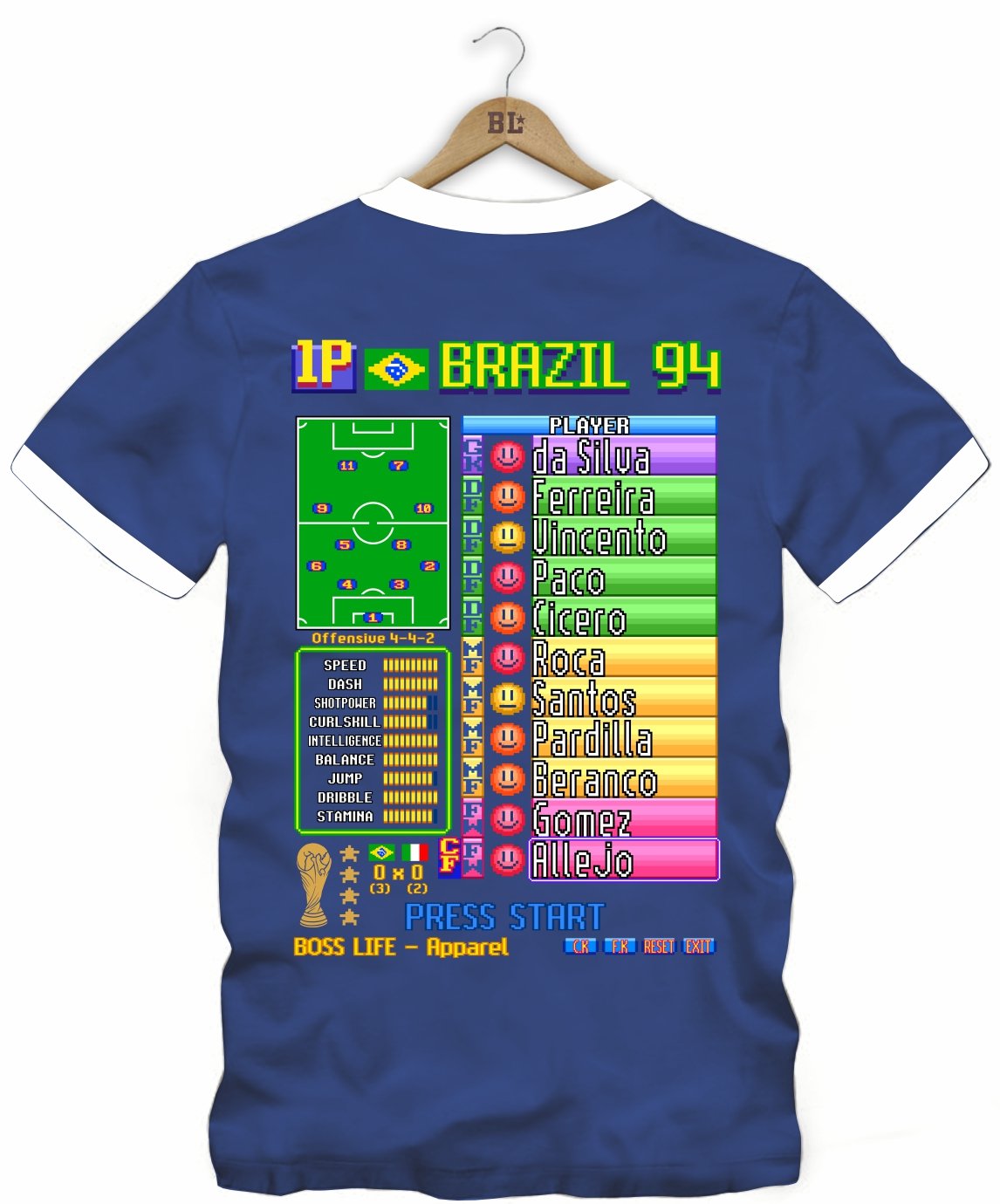 Camiseta Legends Brasil 94 Frente e Costas