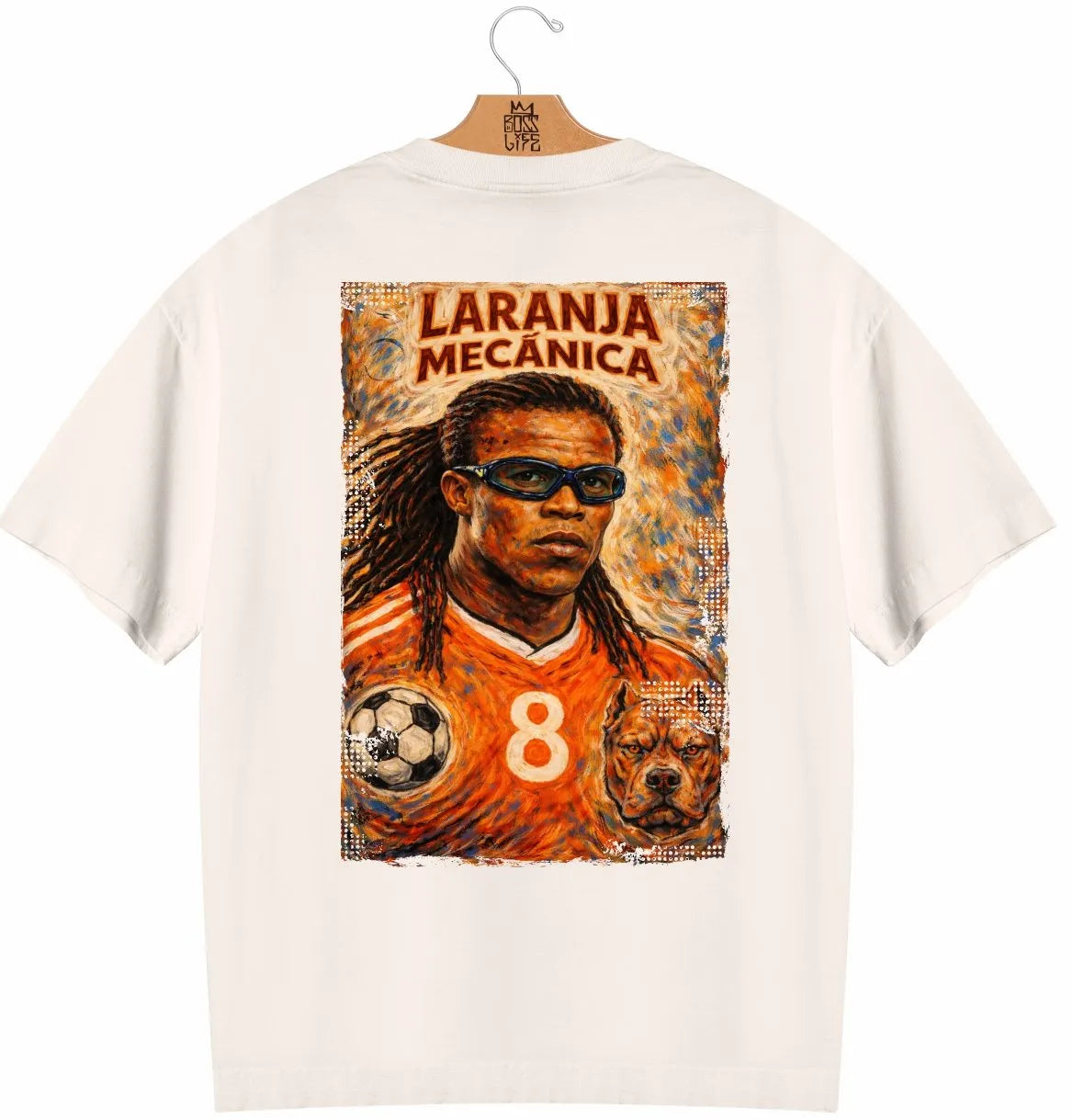 Camiseta Oversized Legends Orange Machine Frente e Costas