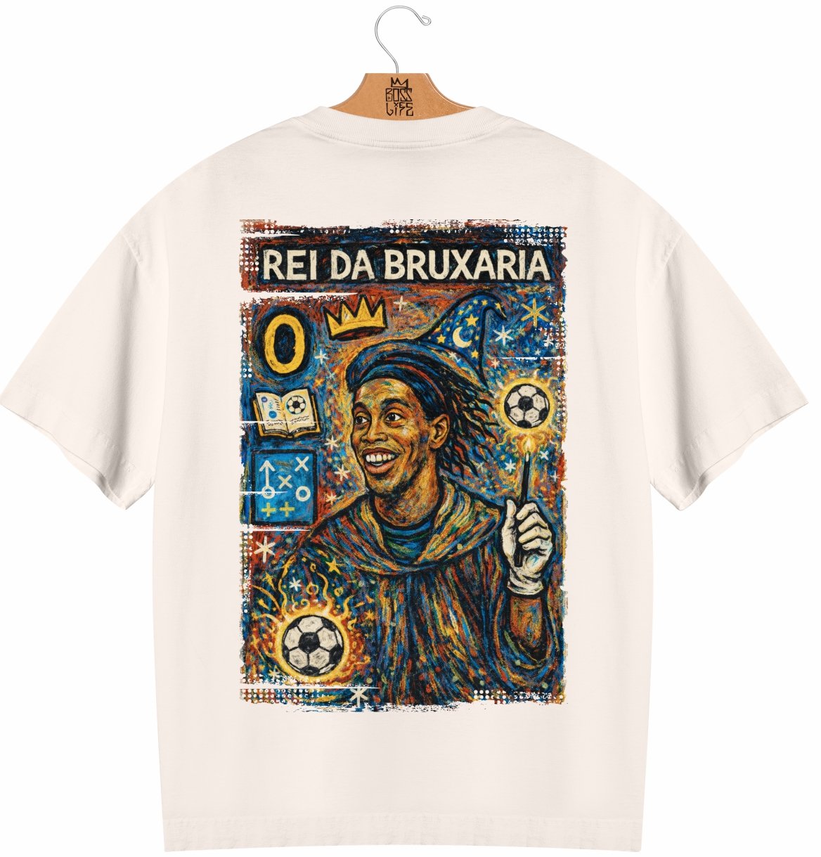 Camiseta Oversized Legends O Bruxo Frente e costas