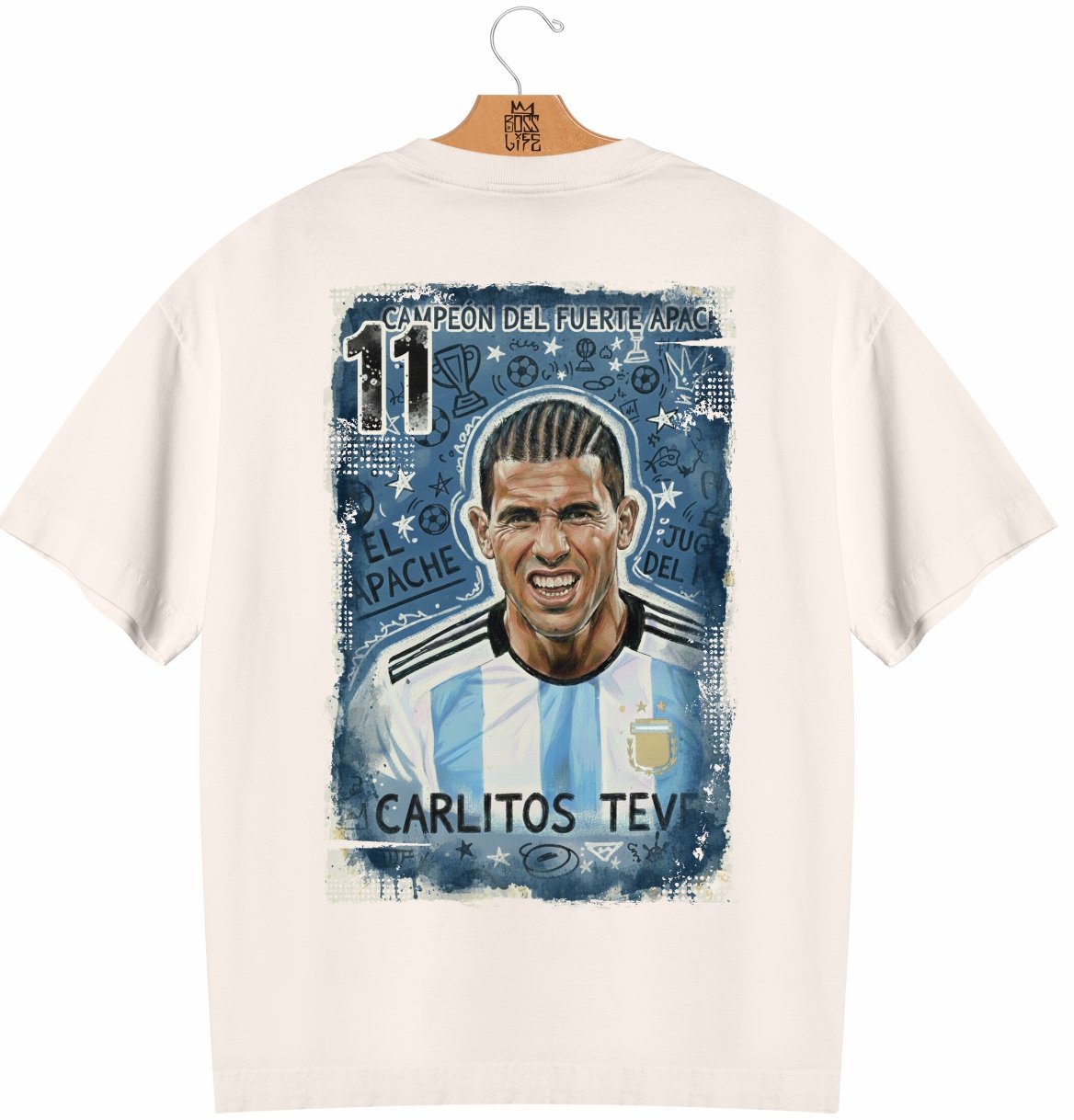 Camiseta Oversized  Legends El Apache Frente e Costas