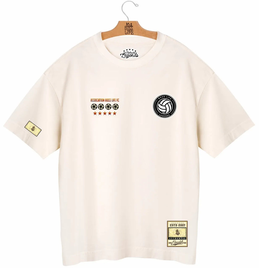Camiseta Oversized Legends El Pibe Frente e Costas