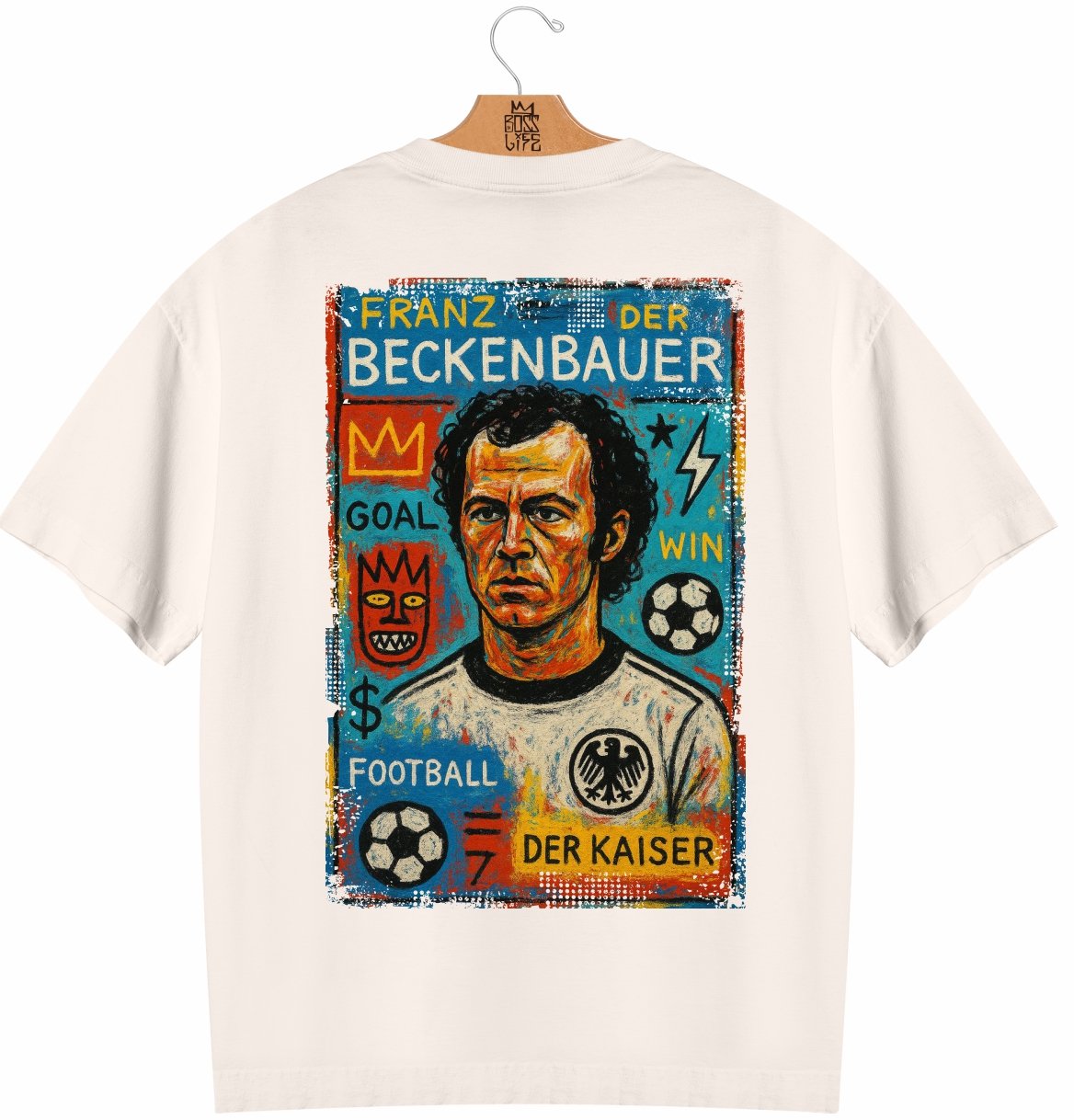 Camiseta Oversized Legends The Kaiser Frente e costas