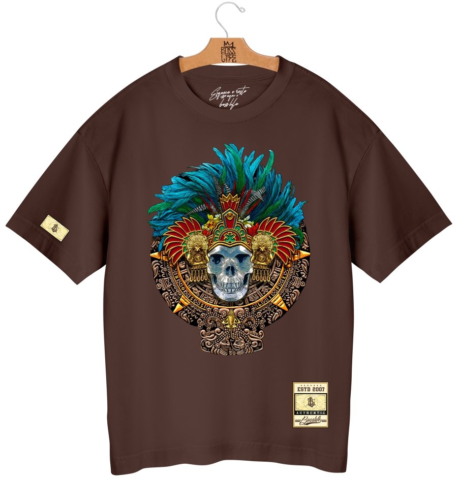 Camiseta Oversized Calendário Asteca