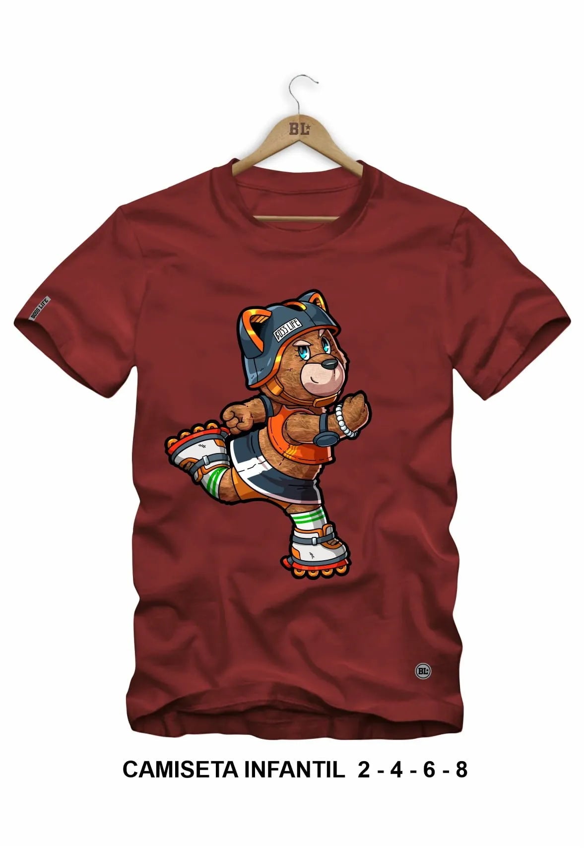 Camiseta Infantil Skating Bear