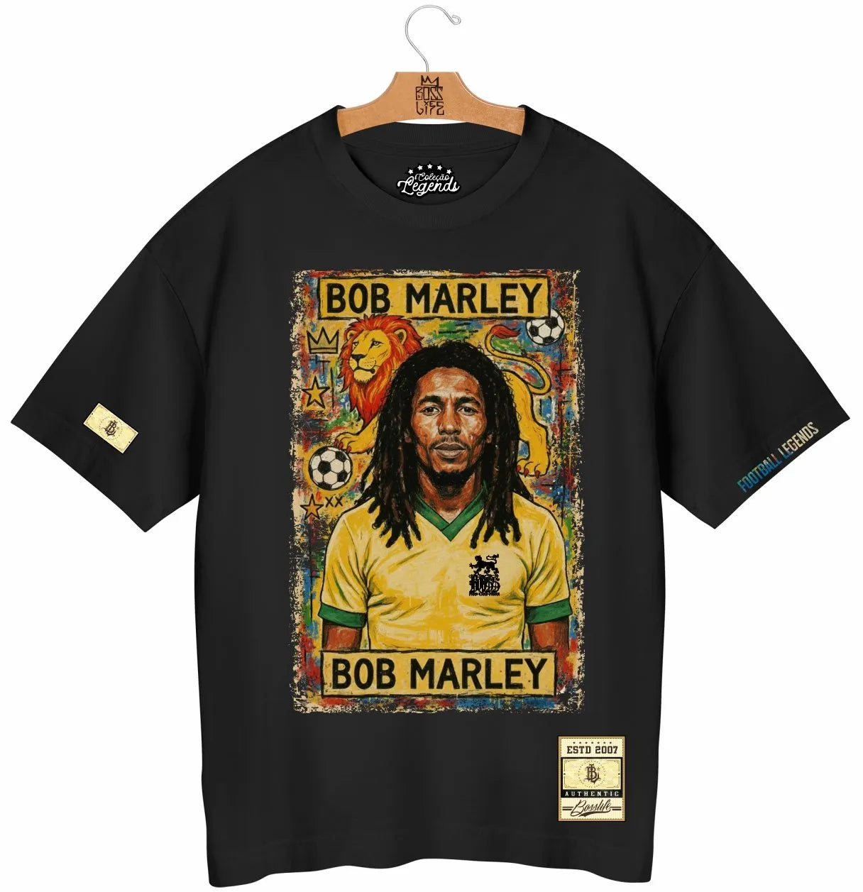 Camiseta Oversized Legends Bob Lion