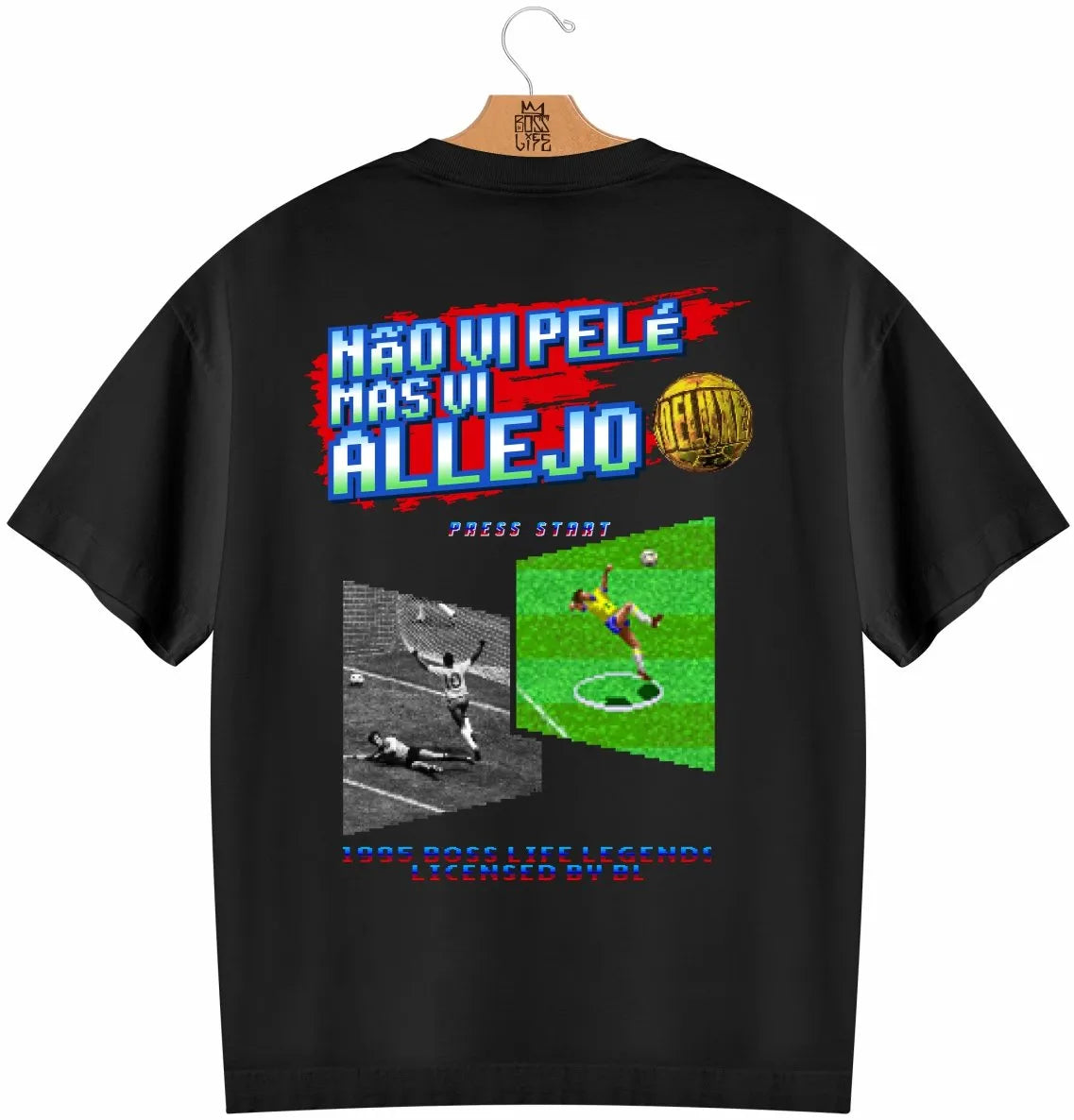 Camiseta Oversized Legends Não Vi Pele Frente e Costas