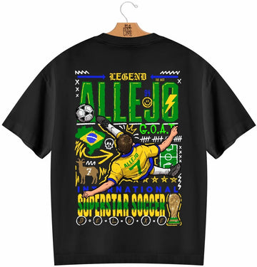 Camiseta Oversized Legends Superstar Soccer Frente e Costas