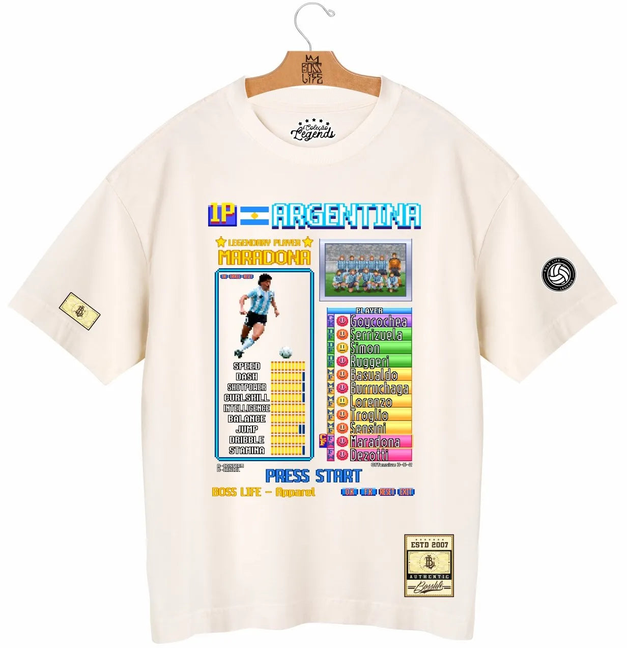 Camiseta Oversized Legends Card El Diez