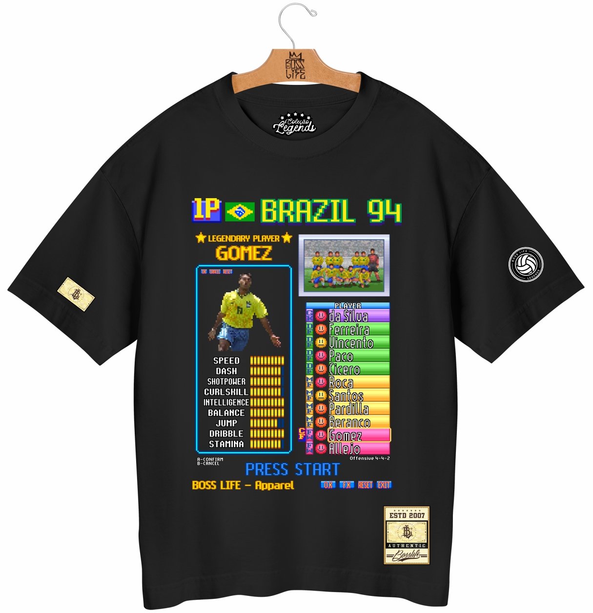 Camiseta Oversized Legends Card Gomez