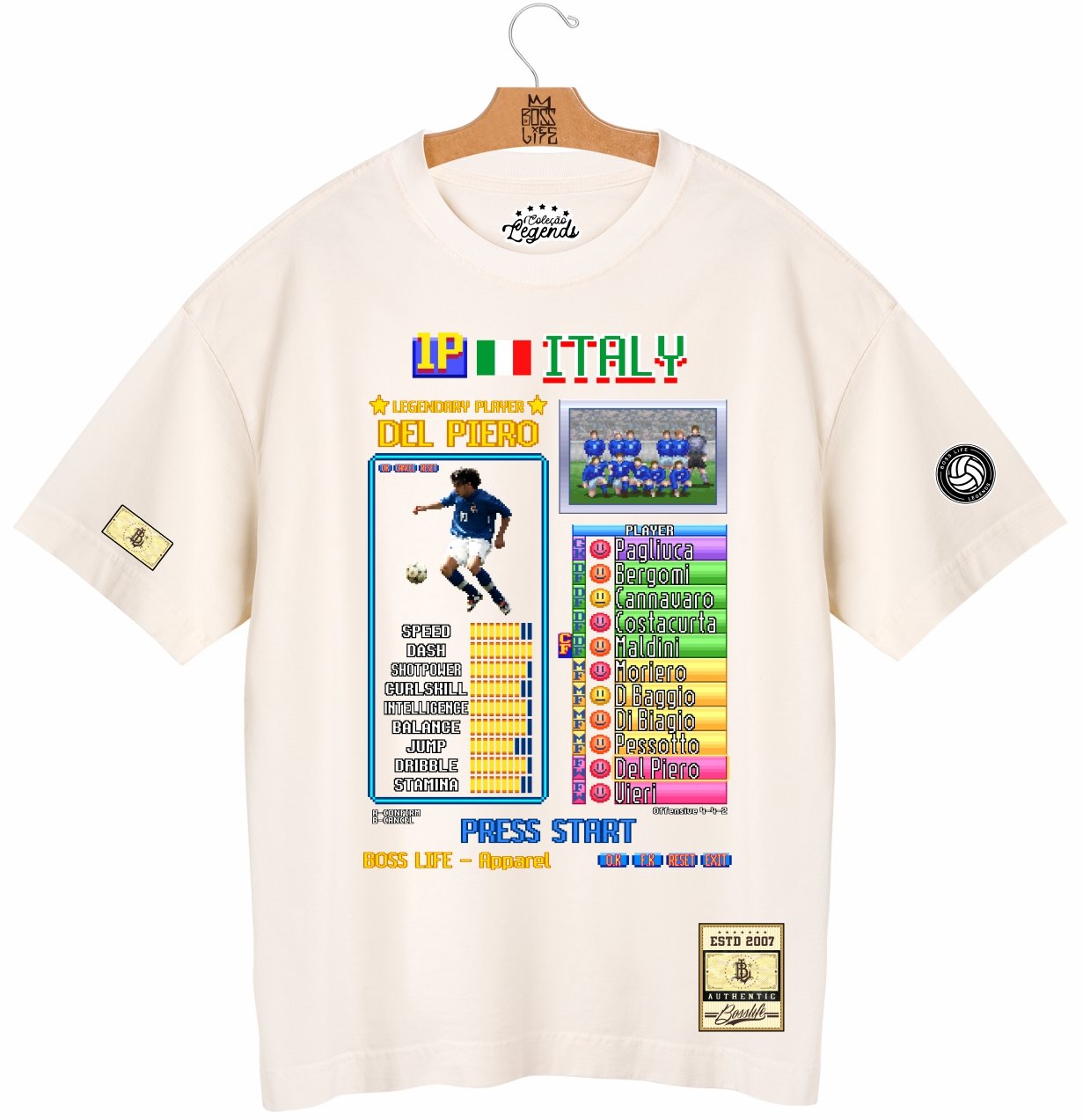Camiseta Oversized Legends Card Del Piero