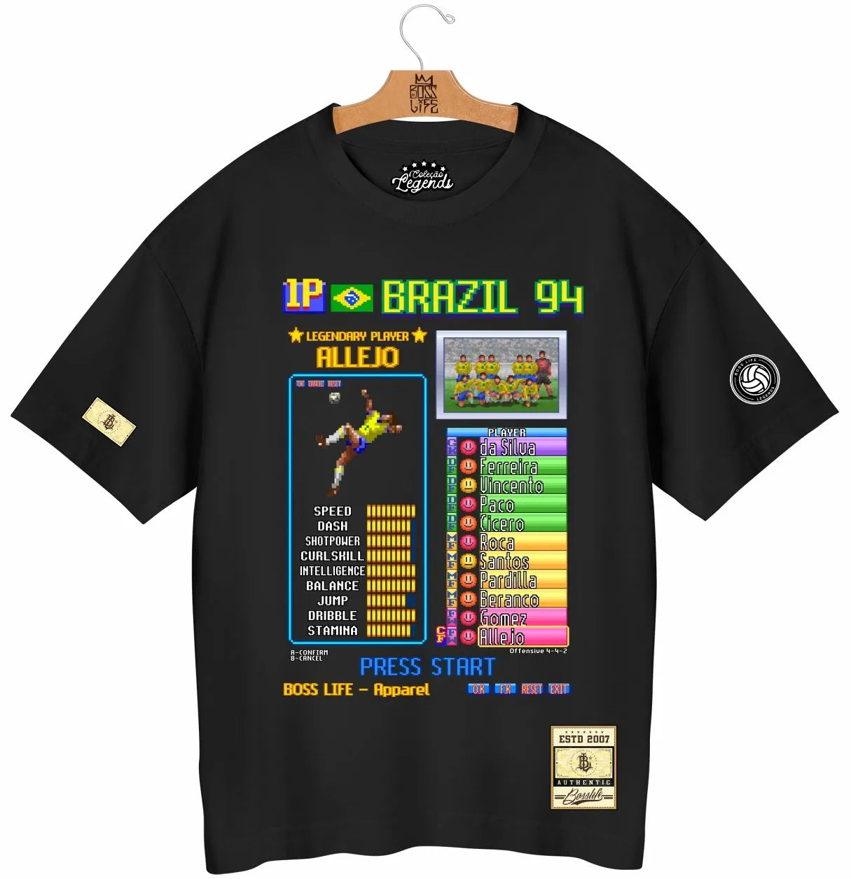 Camiseta Oversized Legends Card Allejo