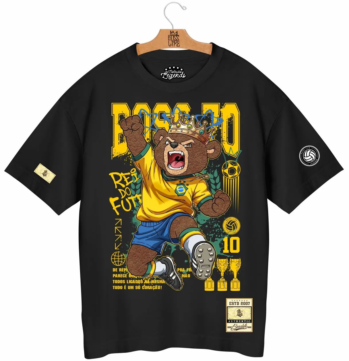 Camiseta Oversized Legends Rei do Futebol