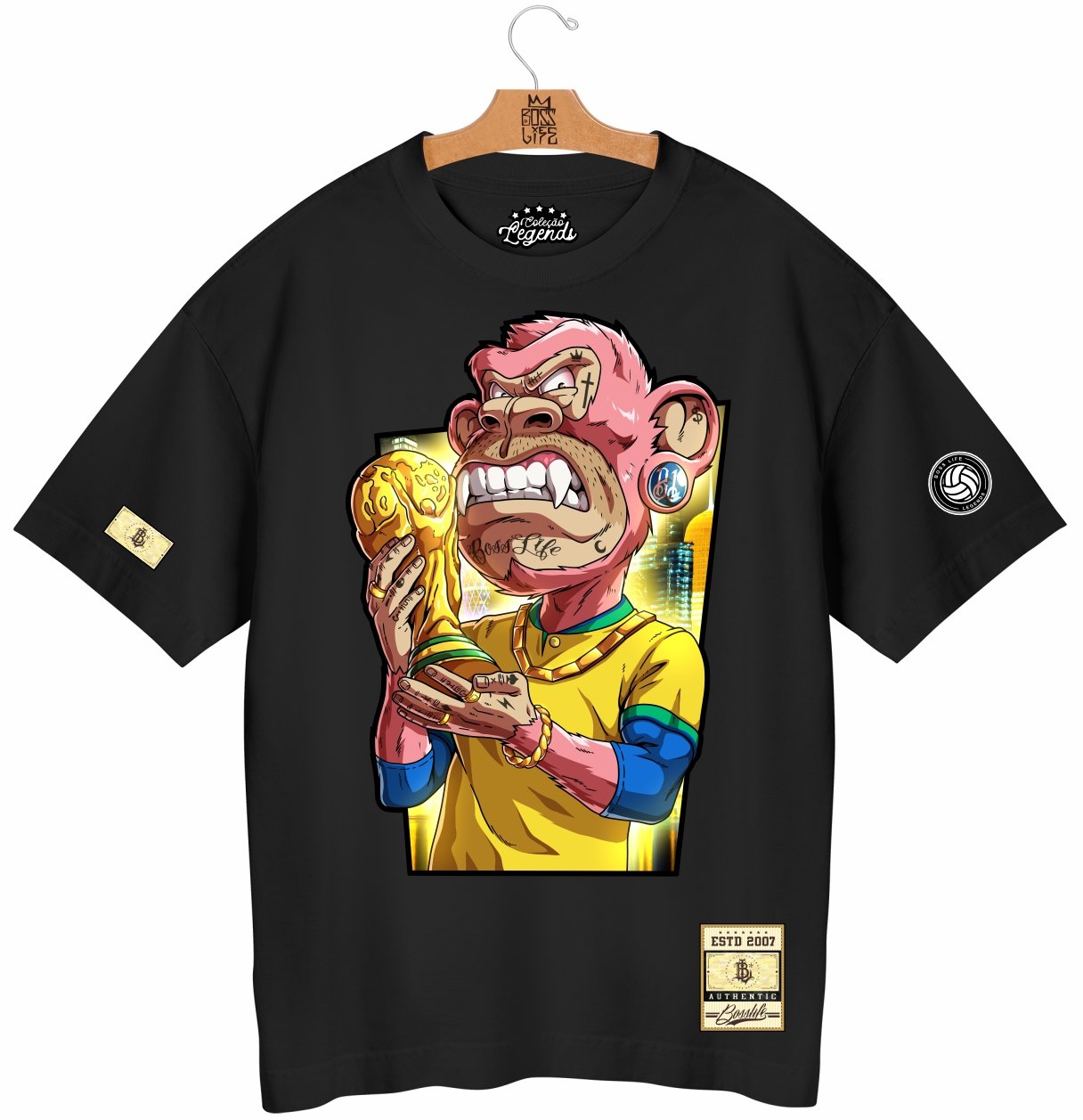 Camiseta Oversized Legends Monkey Troféu