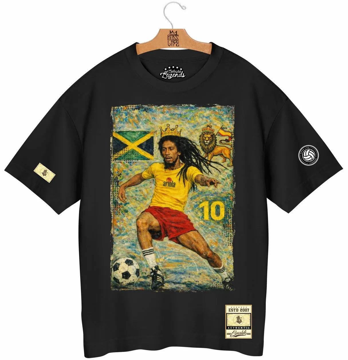 Camiseta Oversized Legends Bob Rei